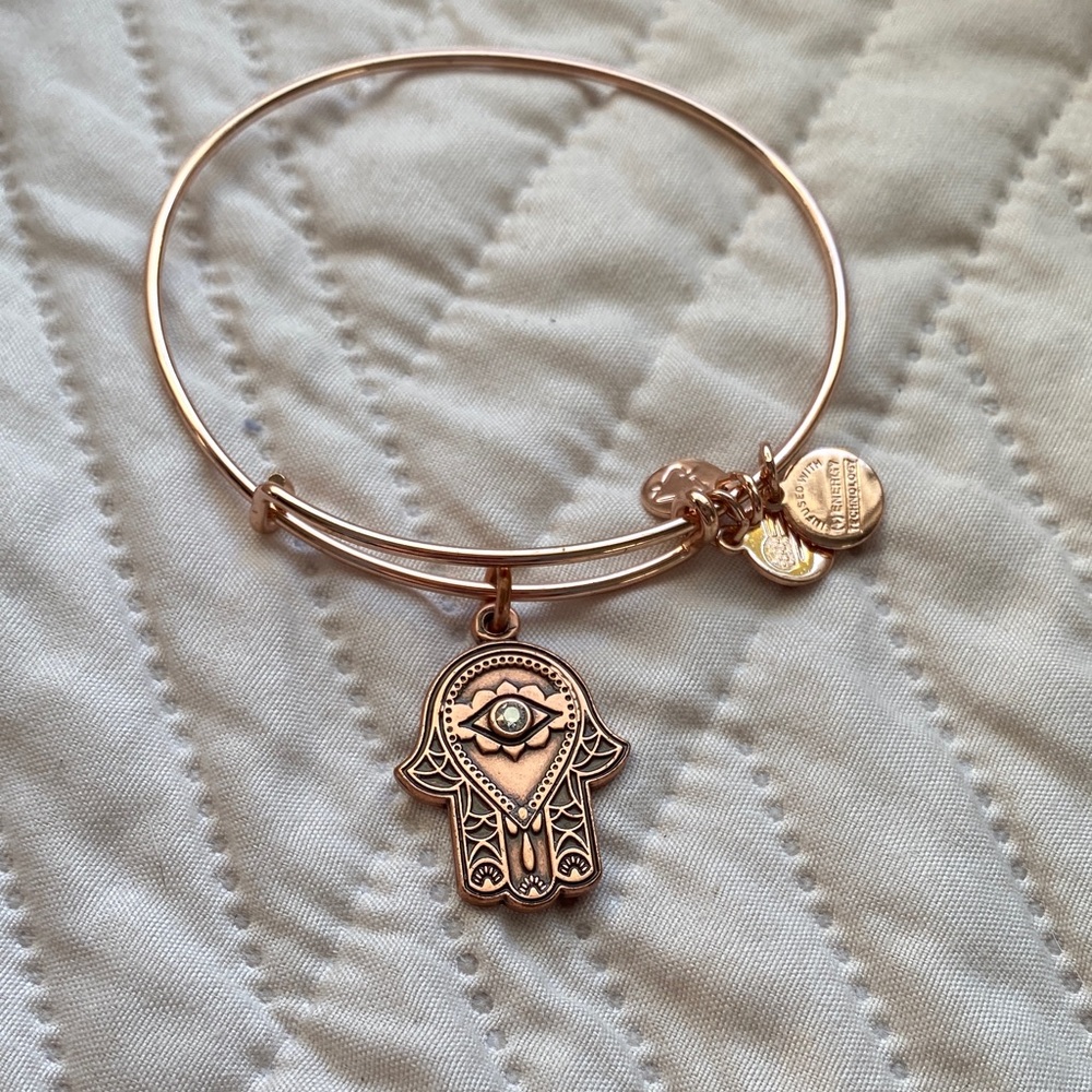 Alex and Ani Rose Gold Hamsa Bangle